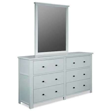 Casual Dresser and Mirror Set